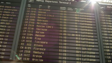 IAE blog image of an airport flight departure board