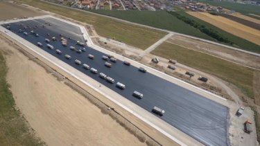 IAE25 press release image of an aerial view of runway construction